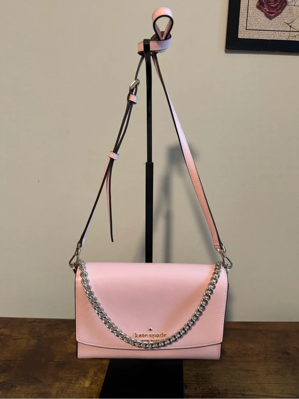 Kate Spade Pink Leather Chain Shoulder Bag - Picture 1 of 8